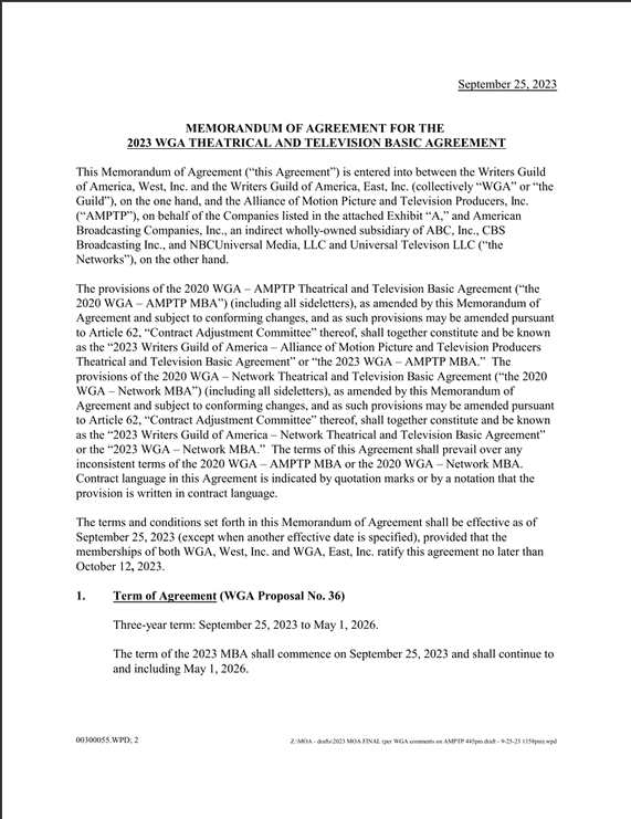  美国编剧罢工现已结束 新协议彻底改变好莱坞 新闻动态 第2张