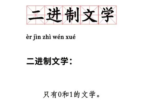  网络用语二进制文学是什么梗 综合内容 第1张