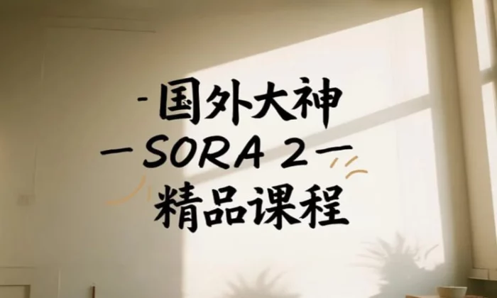 SORA2精品课程，国外大神手把手教你核心技术